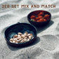 MIX AND MATCH 2er Set Kokosnussschale, INKL. EBOOK + Schalen Halter, Lebensmittelecht + leichte Reinigung