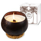 KO SAMUI - Kerze in Kokosnuss Schale Lotus Duft inkl. Untersetzer Meer Coco