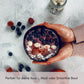 BONAIRE - Kokosnuss Schale Blaue Bowl inkl. Rezepte E-Book und Schalen Halter Meer Coco